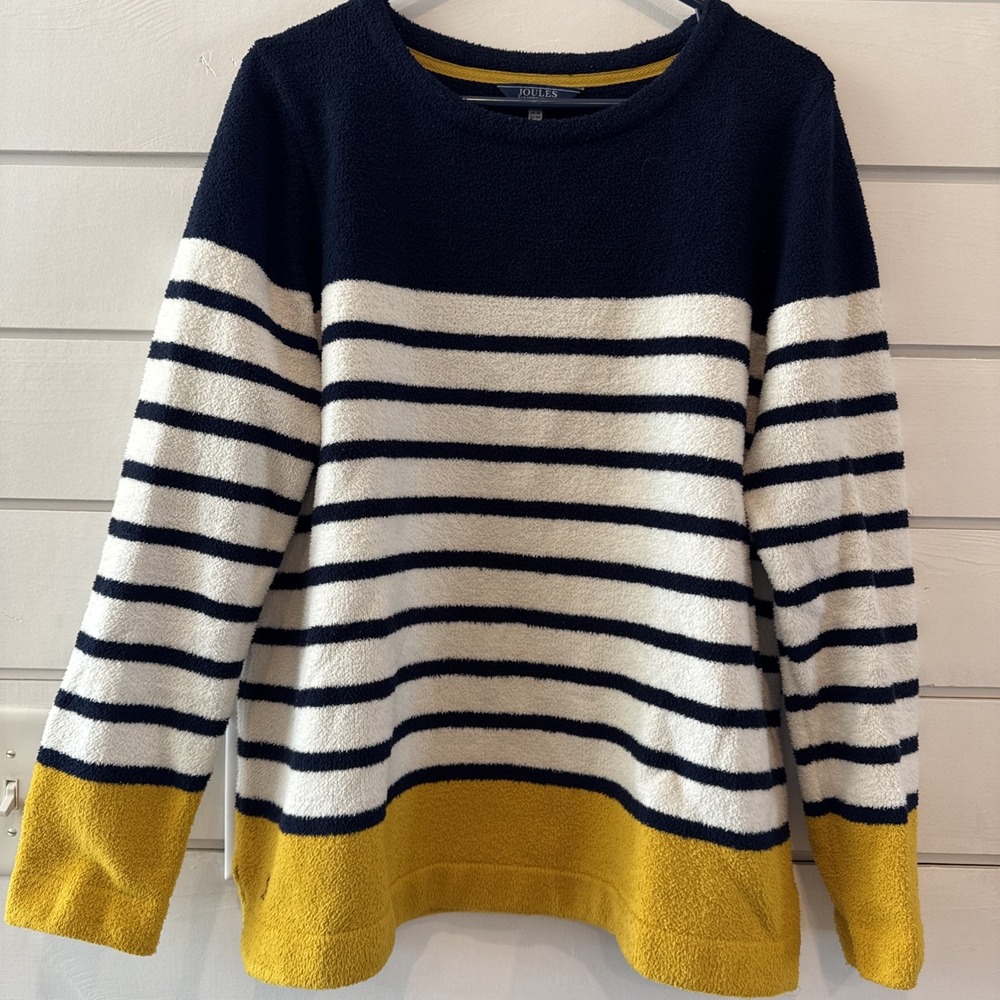 JOULES Women's Striped Sweater Size 12 EXCELLENT‎ Condition Blue/yellow
